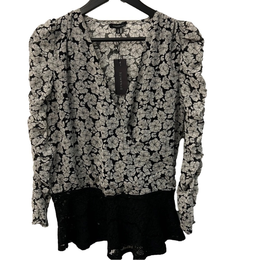 NWT Dynamite Peplum Top